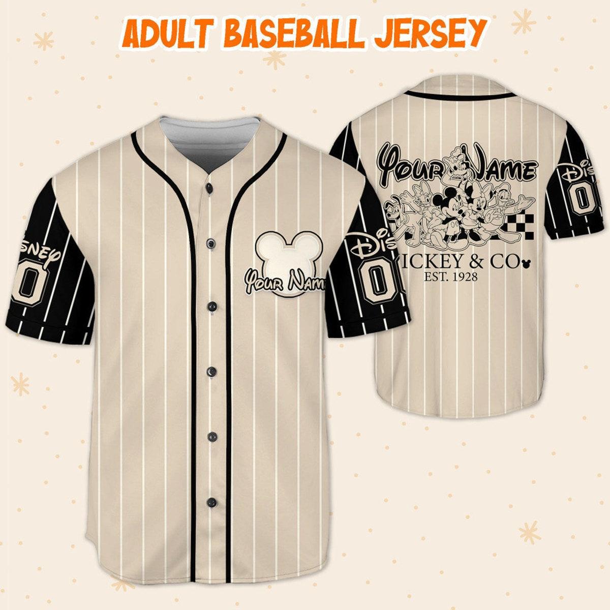 Personalize Vintage Mickey Mouse And Co 1928 Custom Name Disney Baseball Jersey 5