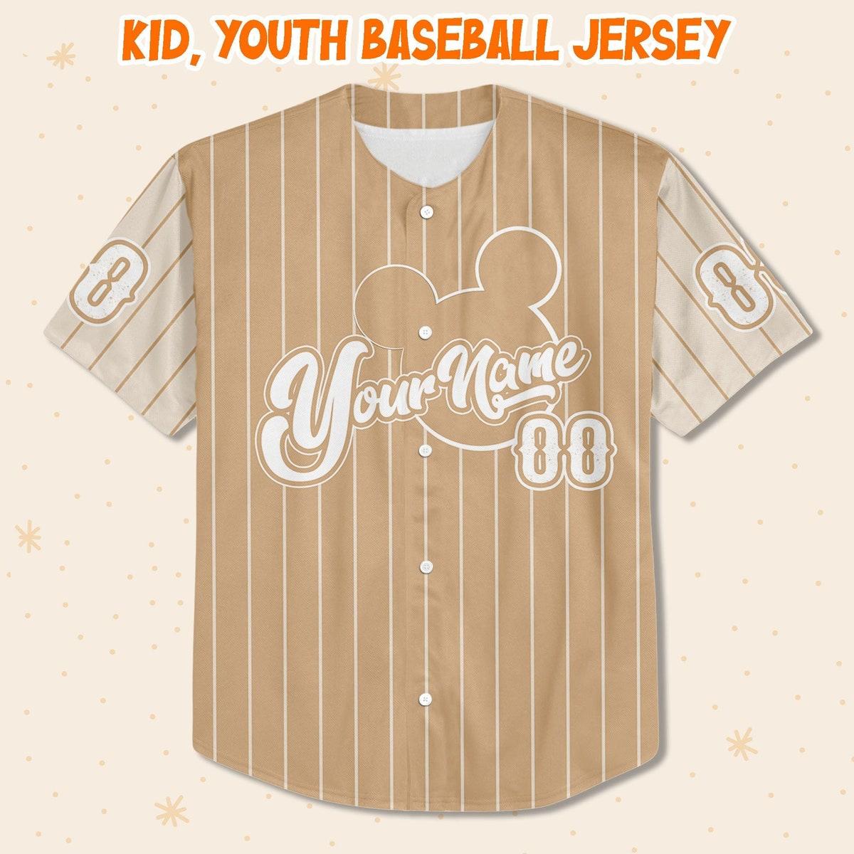 Personalize Vintage Walt Disney World Mickey Mouse Custom Baseball Jersey 2