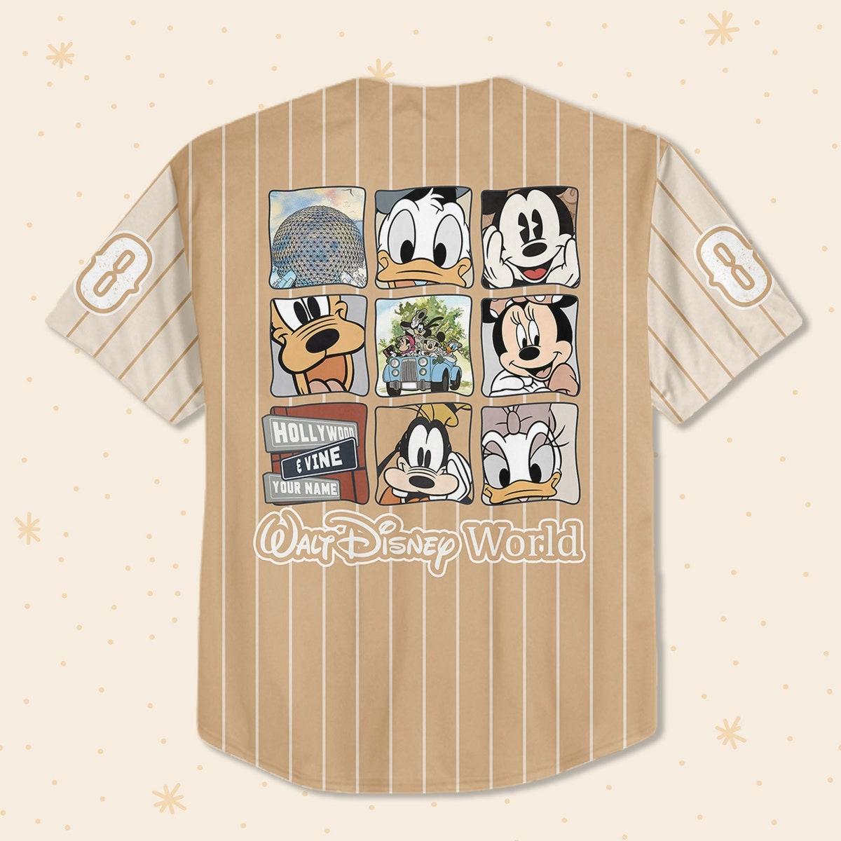 Personalize Vintage Walt Disney World Mickey Mouse Custom Baseball Jersey 3