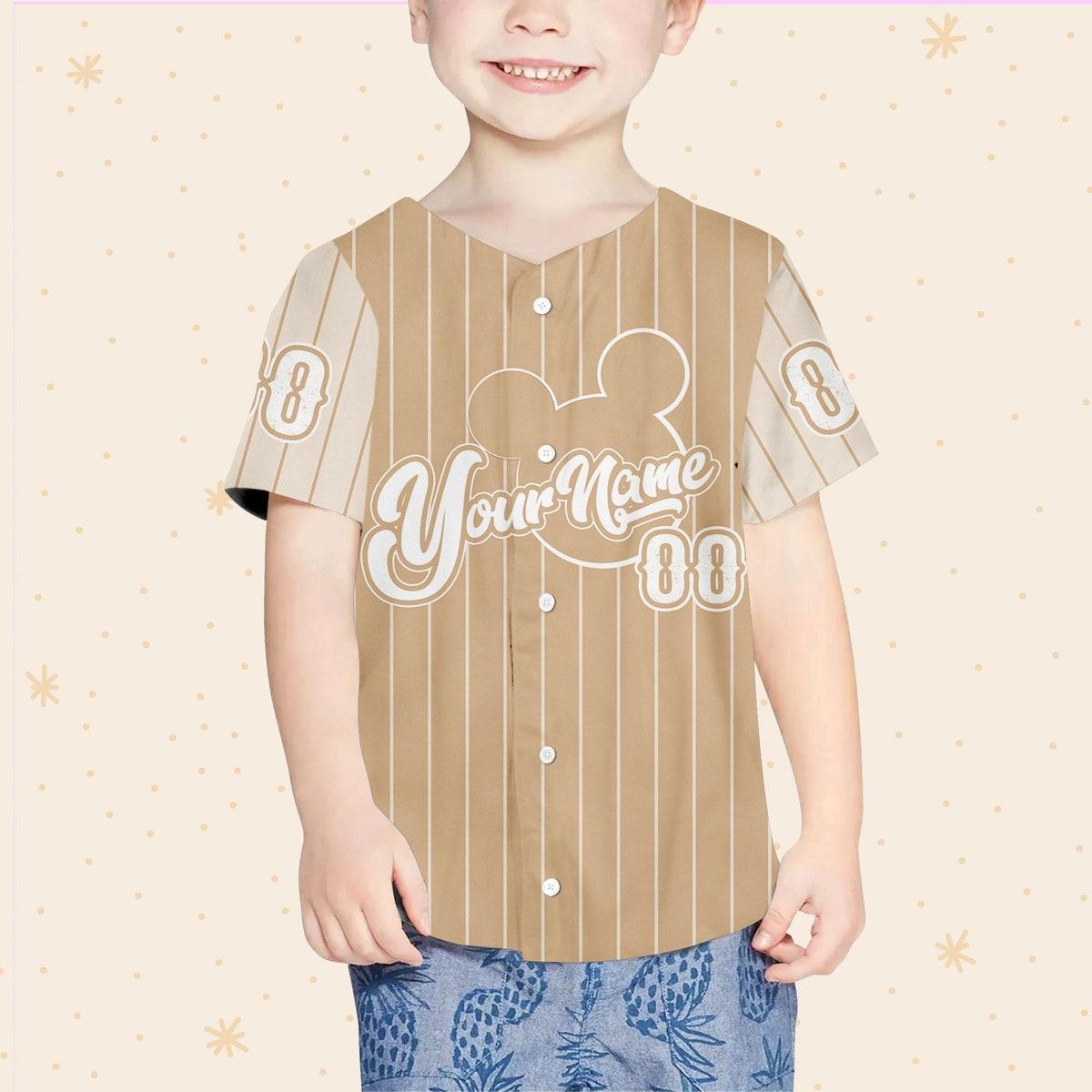 Personalize Vintage Walt Disney World Mickey Mouse Custom Baseball Jersey 4