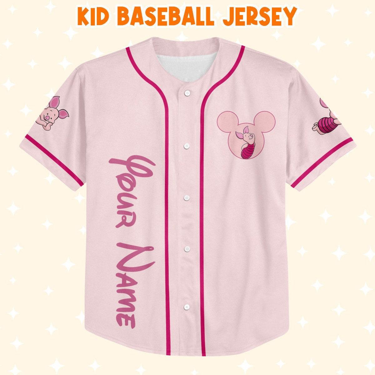 Personalize Winnie The Pooh Piglet Baseball Jersey 2