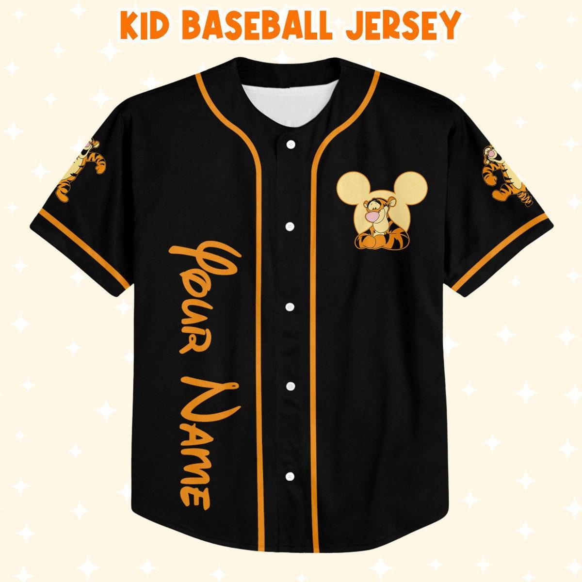 Personalize Winnie The Pooh Tigger Baseball Jersey 2