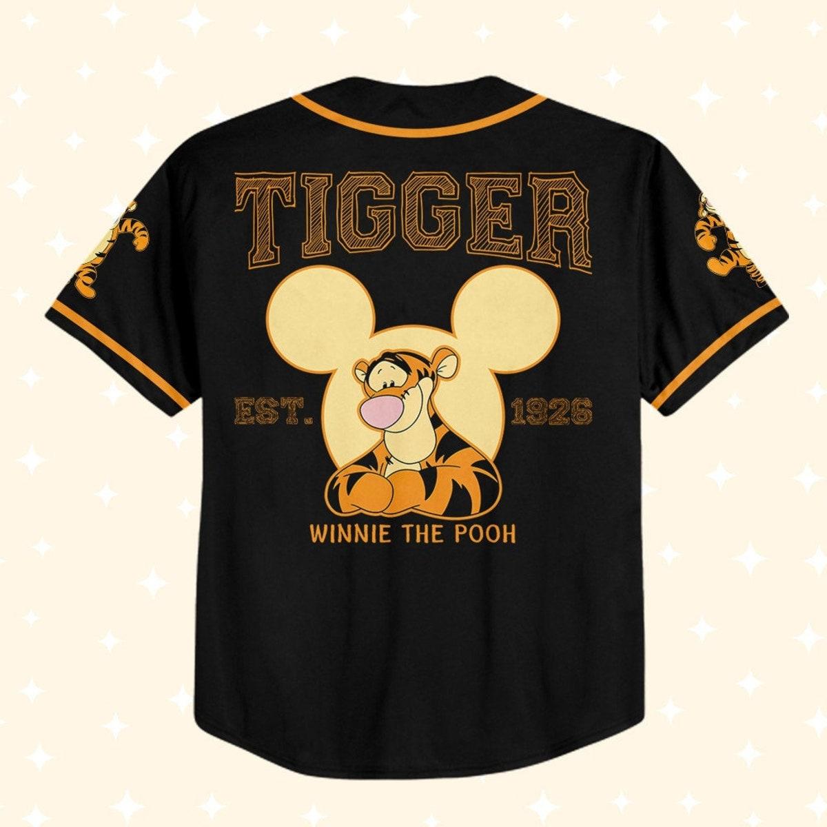 Personalize Winnie The Pooh Tigger Baseball Jersey 3