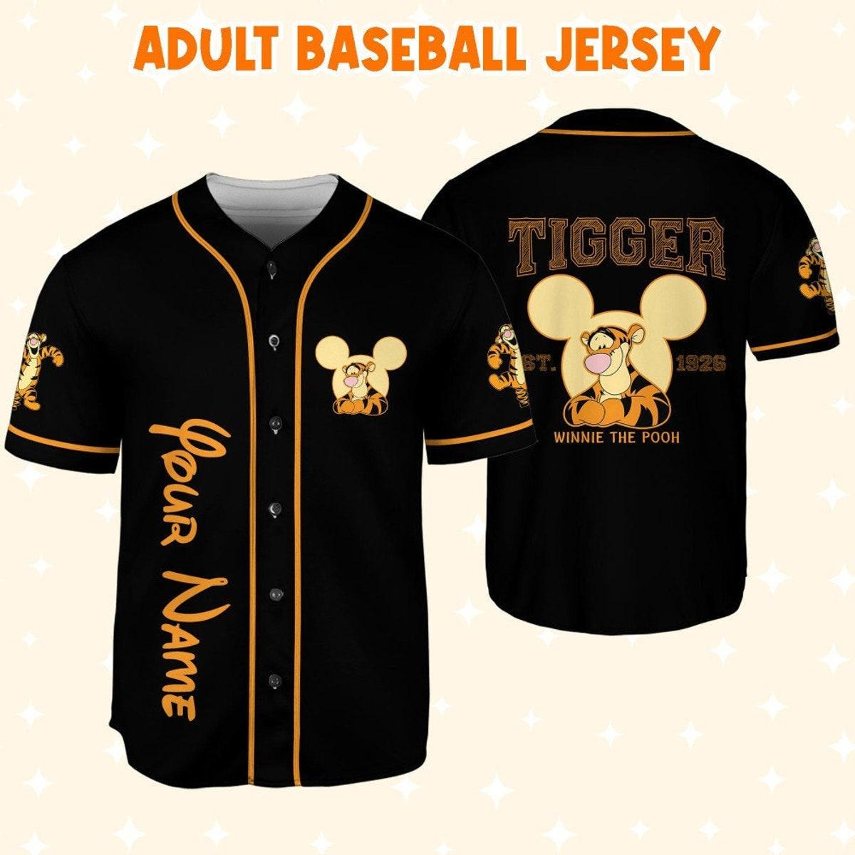 Personalize Winnie The Pooh Tigger Baseball Jersey 6