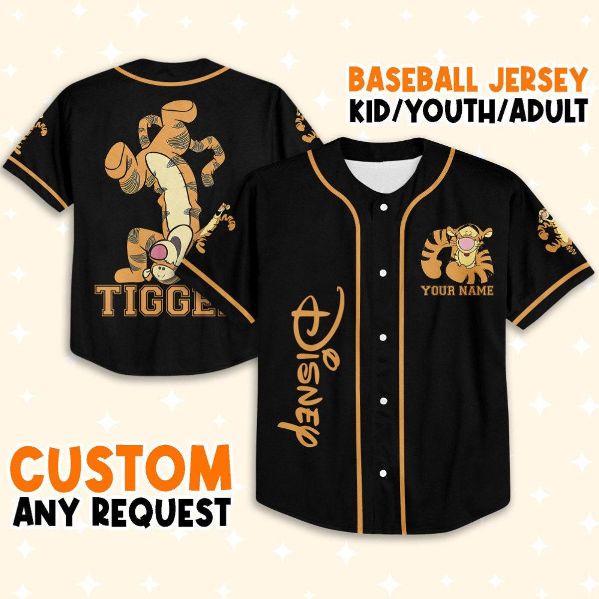 Personalize Winnie The Pooh Tigger Dancing Baseball Jersey 1