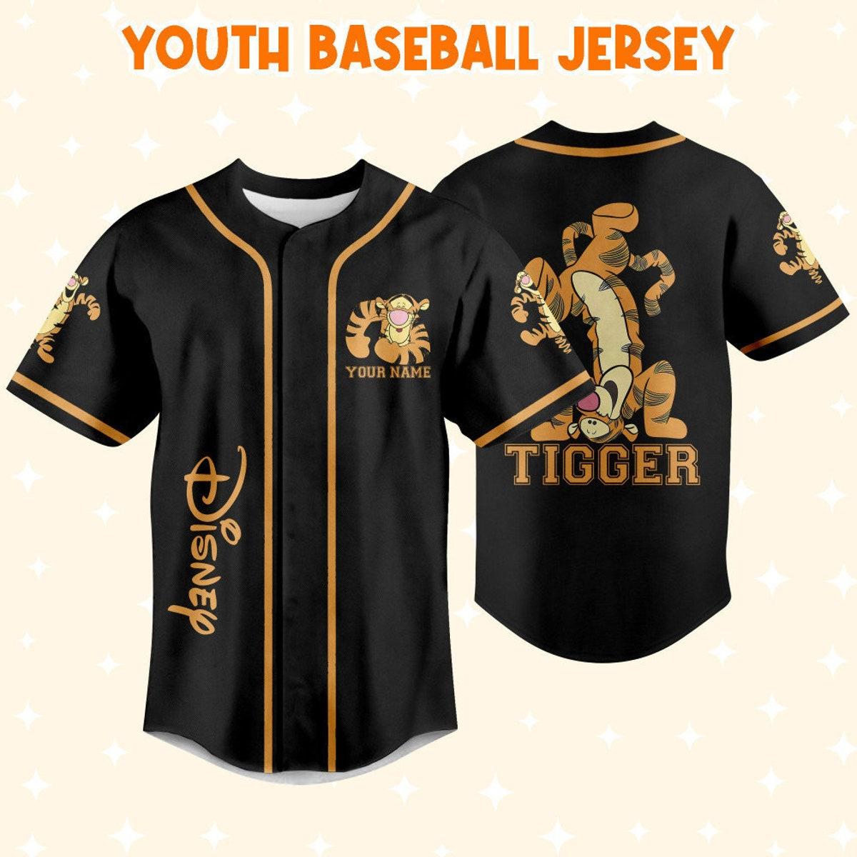 Personalize Winnie The Pooh Tigger Dancing Baseball Jersey 5