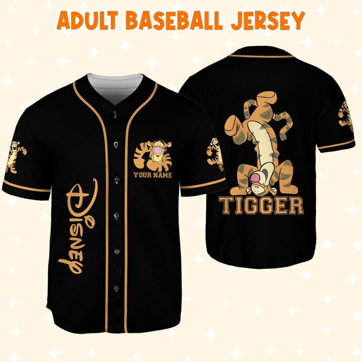 Personalize Winnie The Pooh Tigger Dancing Baseball Jersey 6