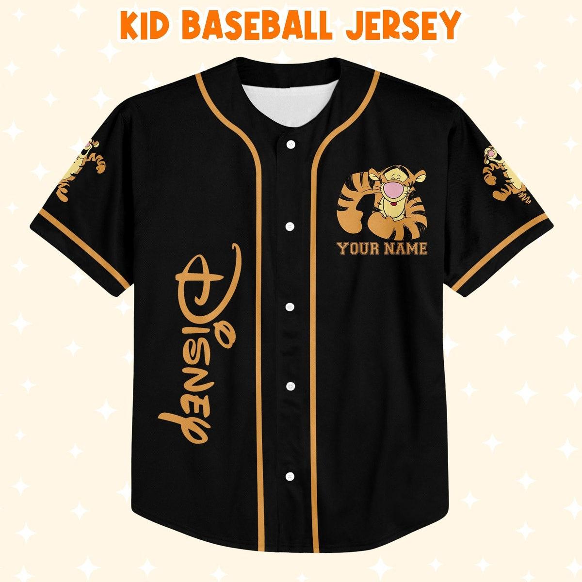 Personalize Winnie The Pooh Tigger Dancing Custom Baseball Jersey 2