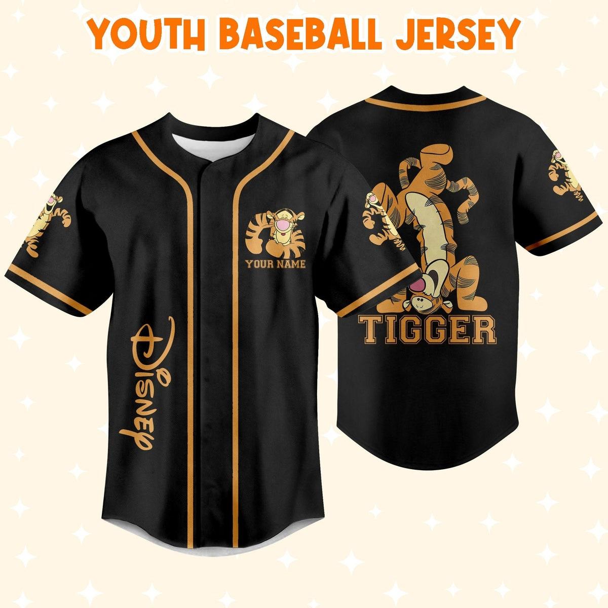 Personalize Winnie The Pooh Tigger Dancing Custom Baseball Jersey 5