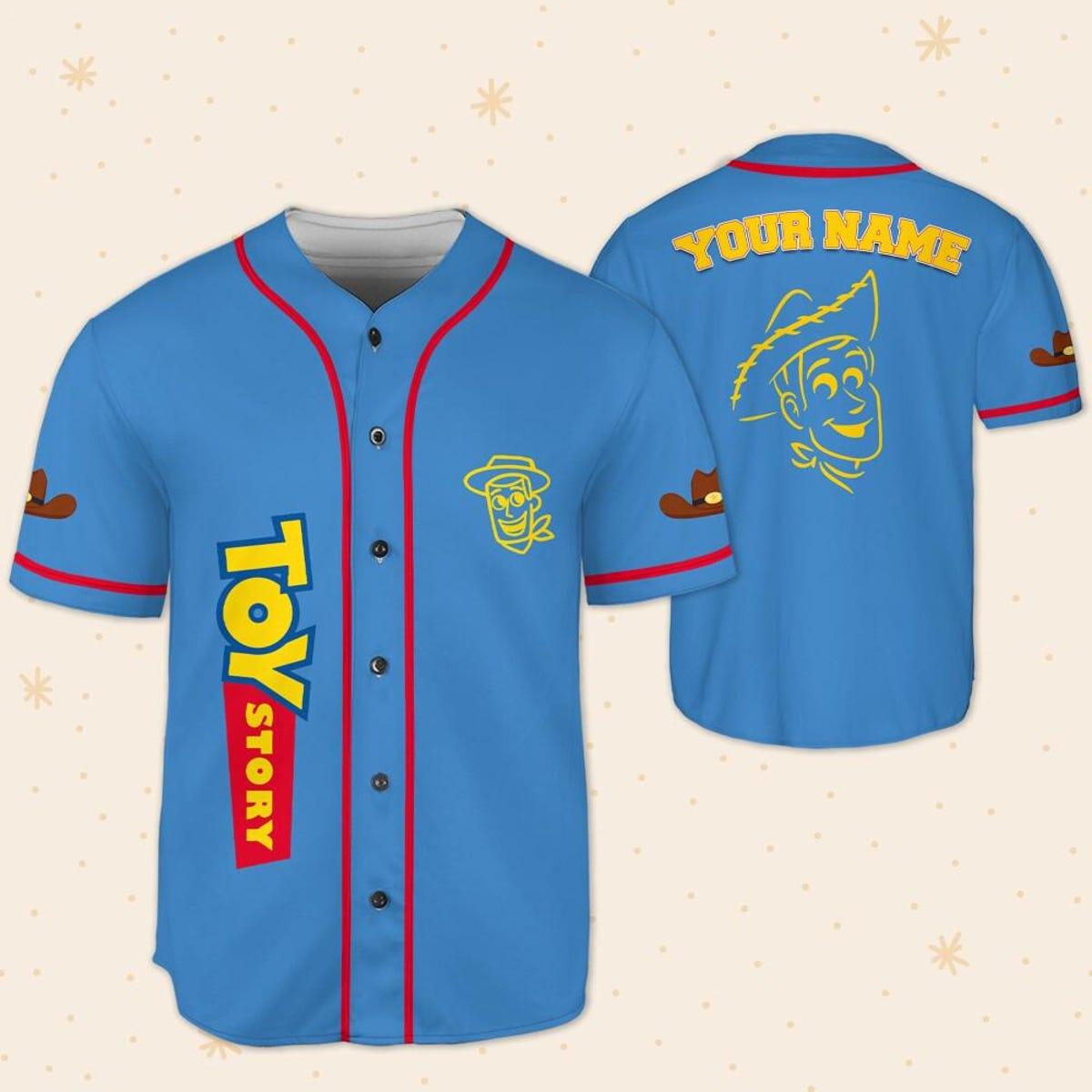 Personalize Woody Toy Story Baseball Jersey 5