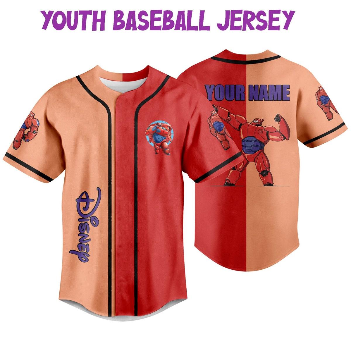 Personalized Big Hero 6 Baymax Strong Robot Baseball Jersey 5