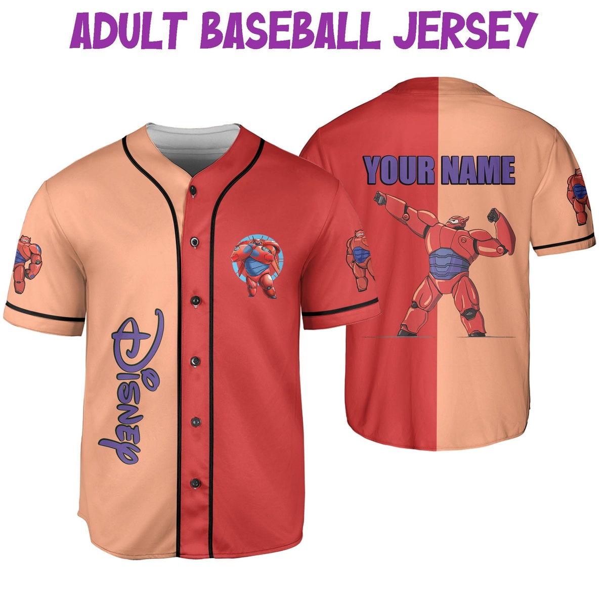 Personalized Big Hero 6 Baymax Strong Robot Baseball Jersey 6