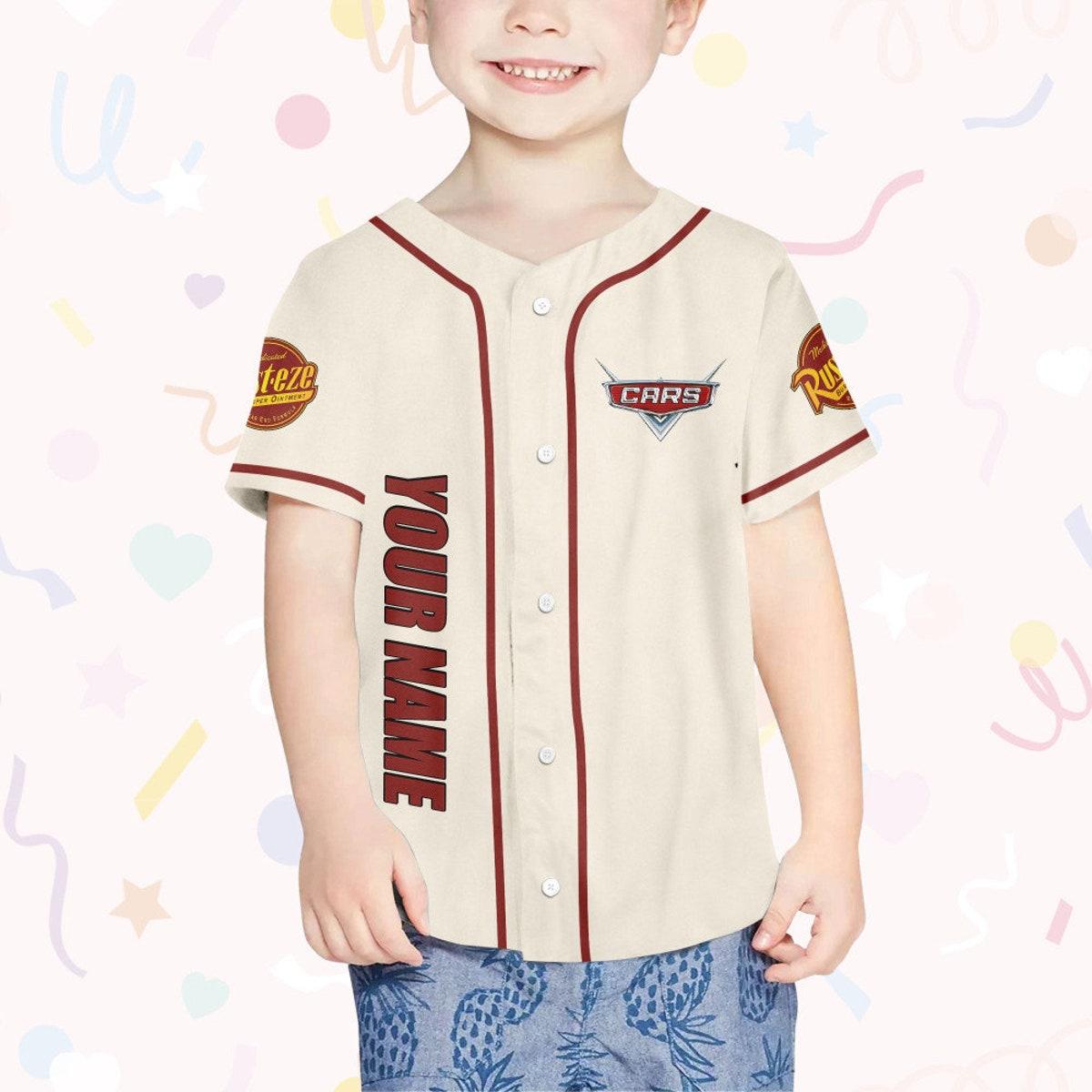 Personalized Cars Land Love Life Style Custom Text Baseball Jersey 4