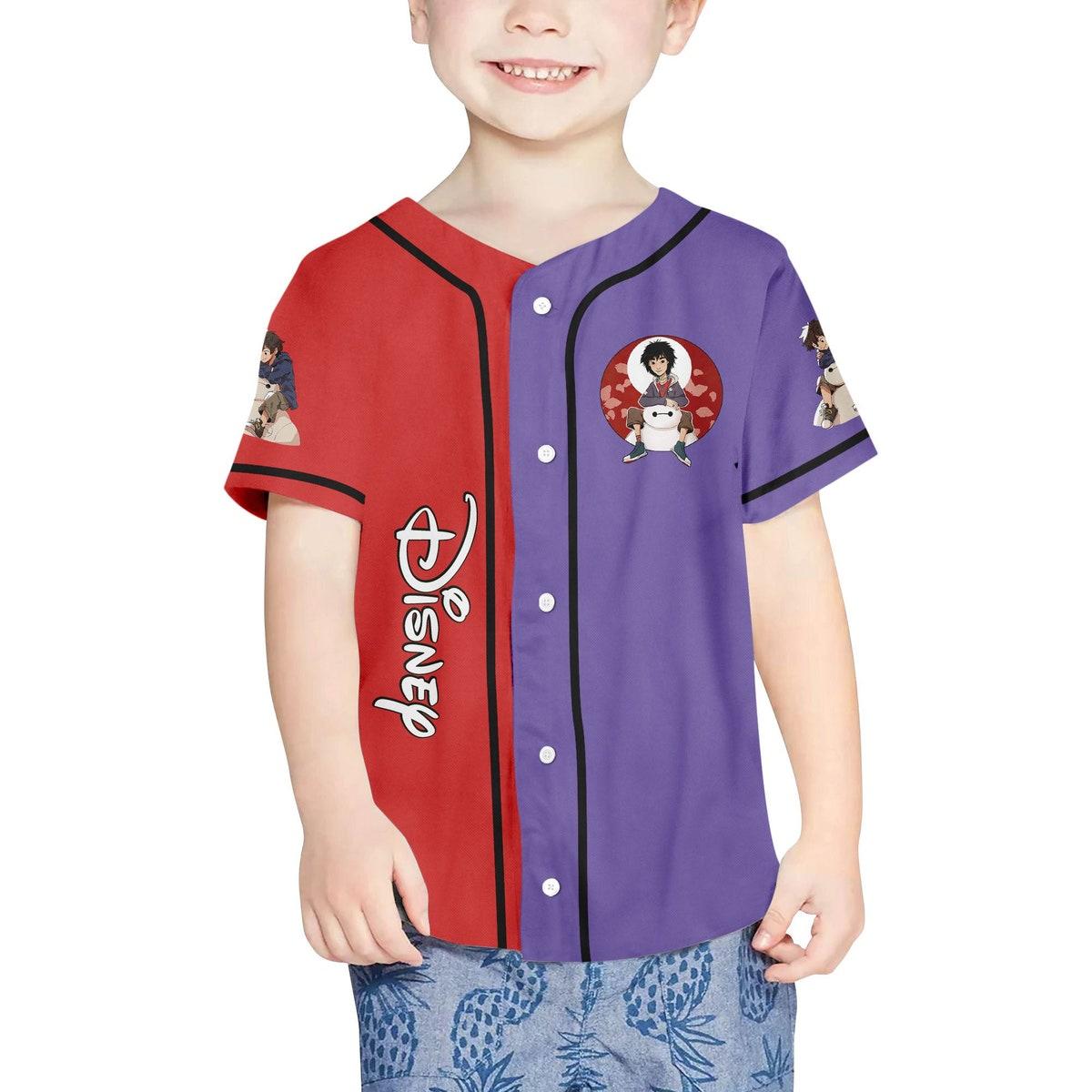 Personalized Disney Big Hero 6 Cute Baymax And Hiro Baseball Jersey 4