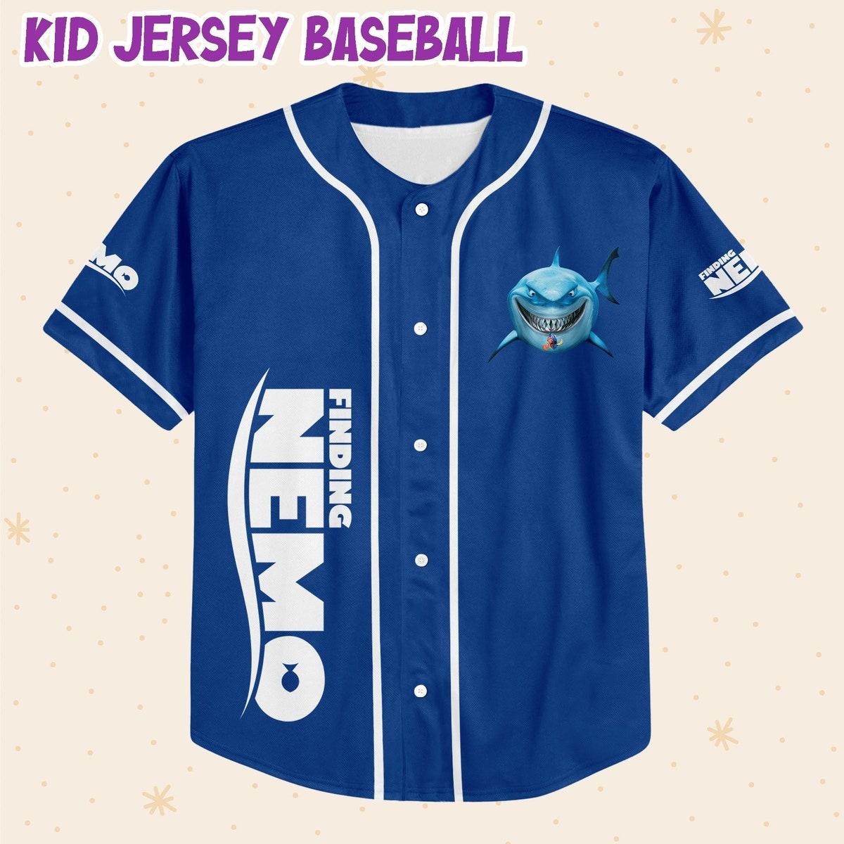 Personalized Disney Finding Nemo Dory And Bruce Baseball Jersey 2