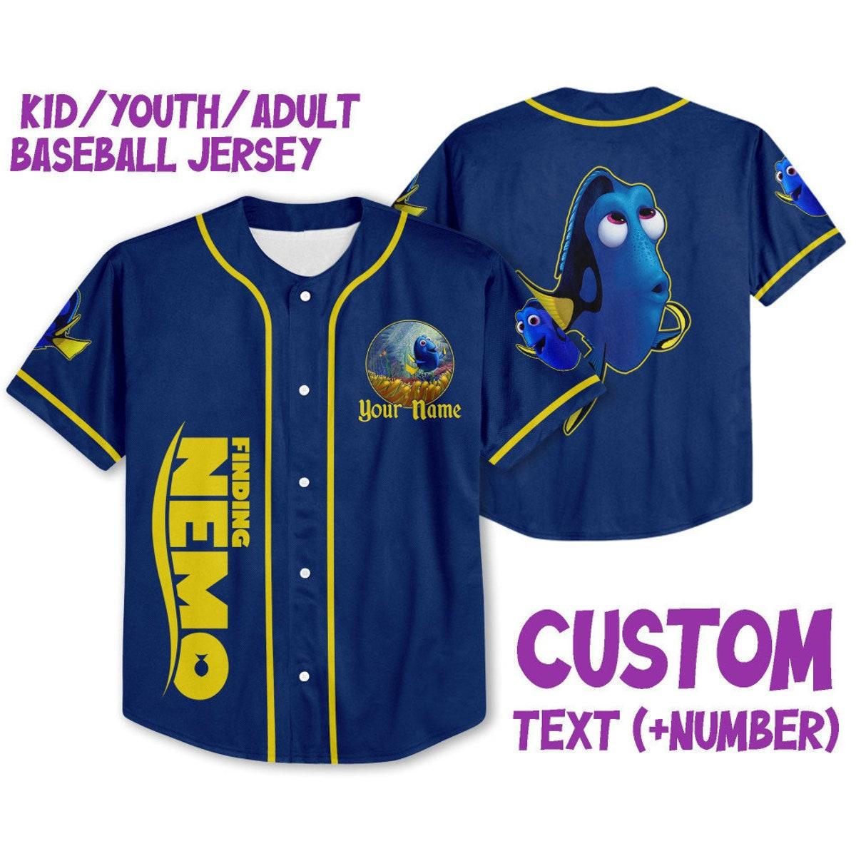 Personalized Disney Finding Nemo Dory Awesome Baseball Jersey 1