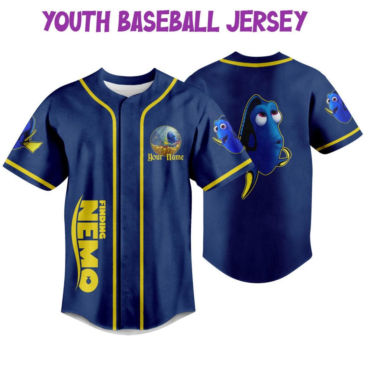 Personalized Disney Finding Nemo Dory Awesome Baseball Jersey 5