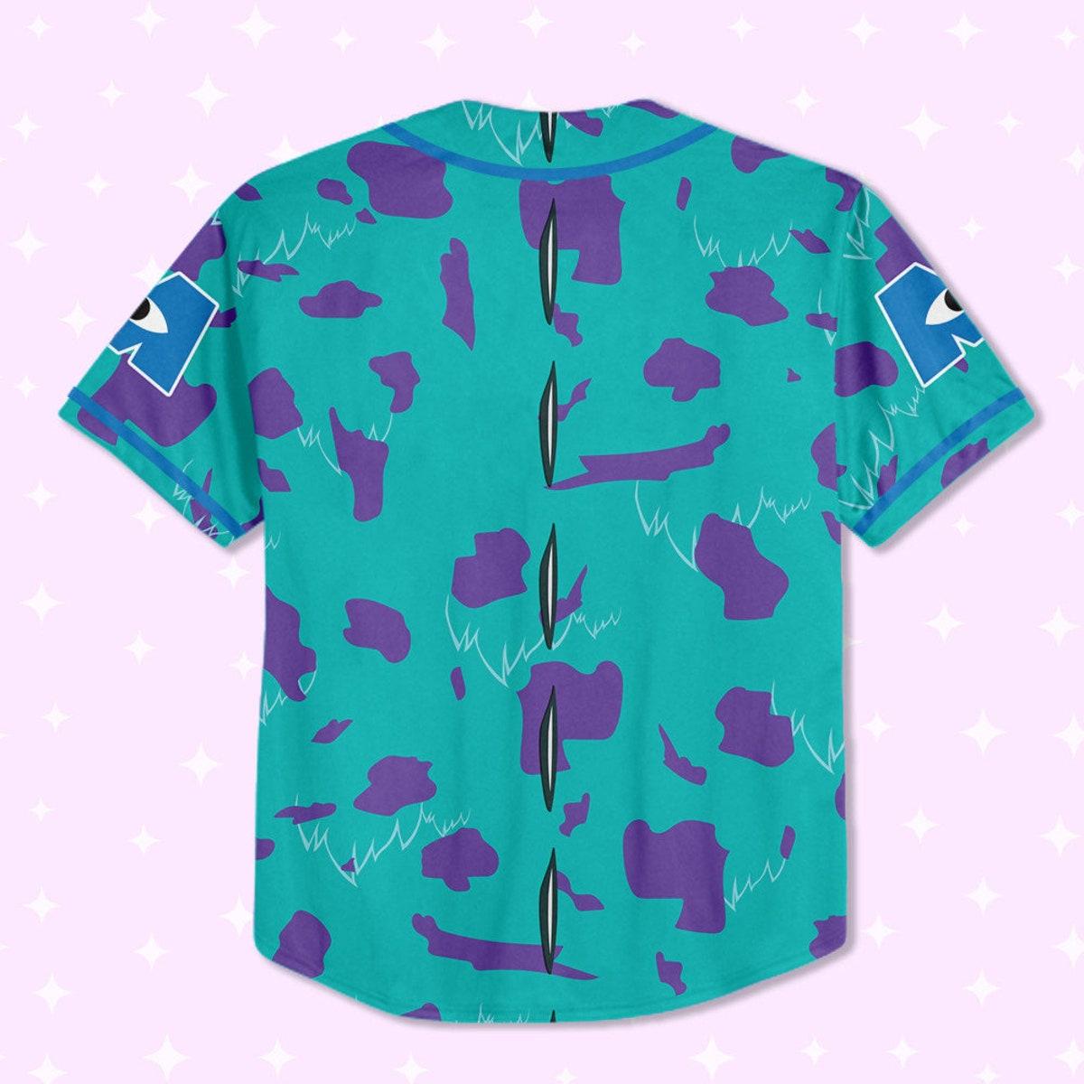 Personalized Disney Monsters Inc Cosplay Sully Suit Baseball Jersey 3