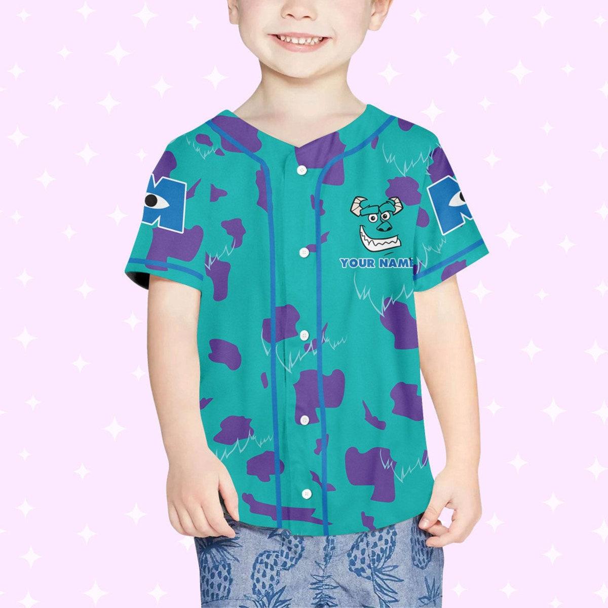 Personalized Disney Monsters Inc Cosplay Sully Suit Baseball Jersey 4