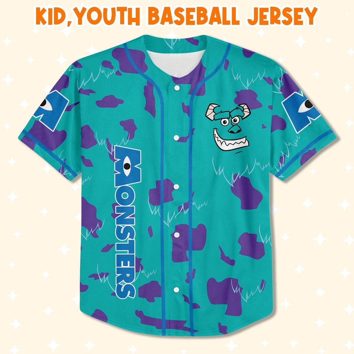 Personalized Disney Monsters Inc Cosplay Sully Texture Custom Baseball Jersey 1