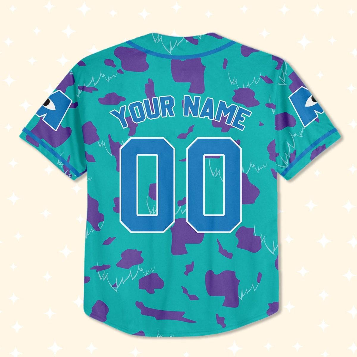 Personalized Disney Monsters Inc Cosplay Sully Texture Custom Baseball Jersey 2