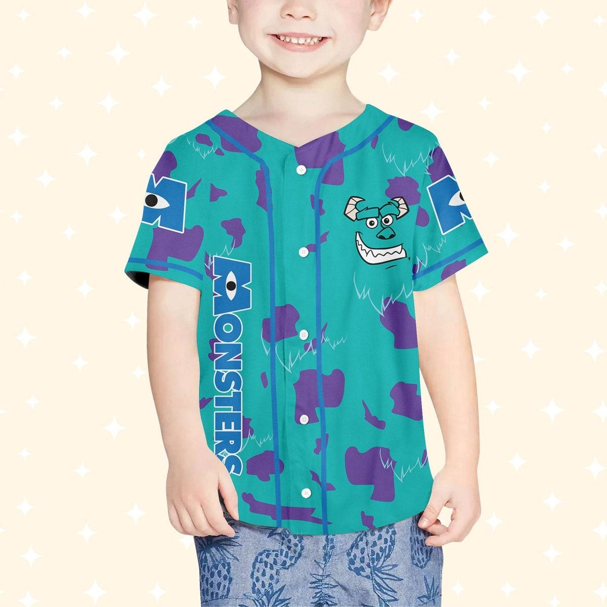 Personalized Disney Monsters Inc Cosplay Sully Texture Custom Baseball Jersey 3