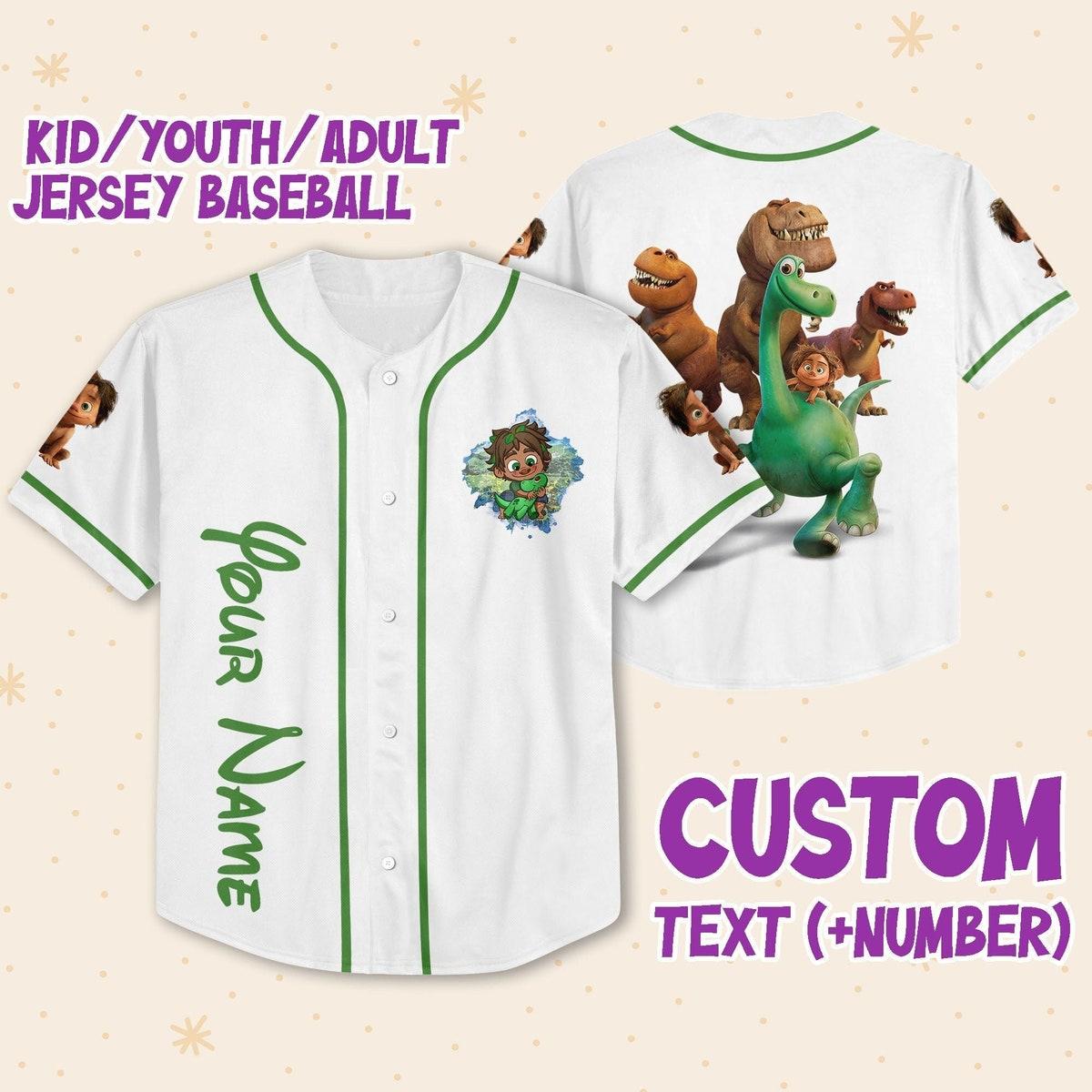 Personalized Disney The Good Dinosaur Characters Baseball Jersey 1