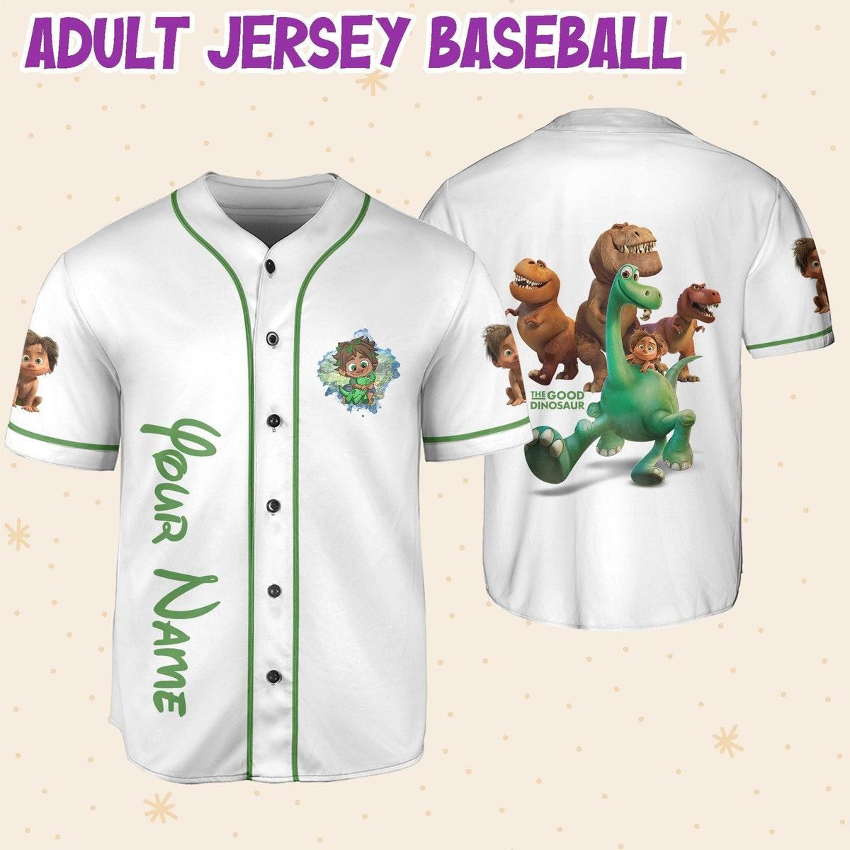 Personalized Disney The Good Dinosaur Characters Baseball Jersey 6