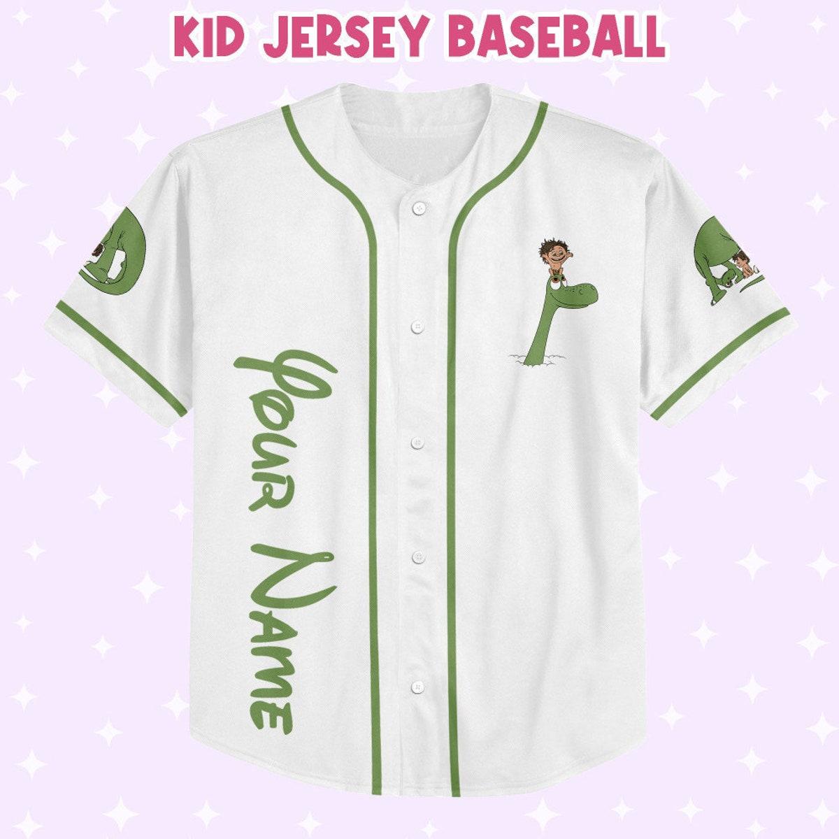 Personalized Disney The Good Dinosaur Spot And Arlo Baseball Jersey 2