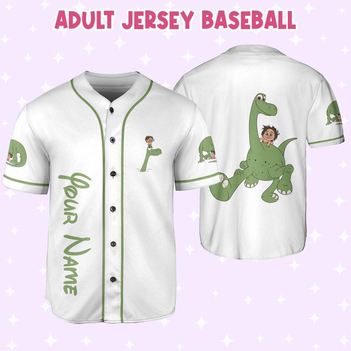 Personalized Disney The Good Dinosaur Spot And Arlo Baseball Jersey 6