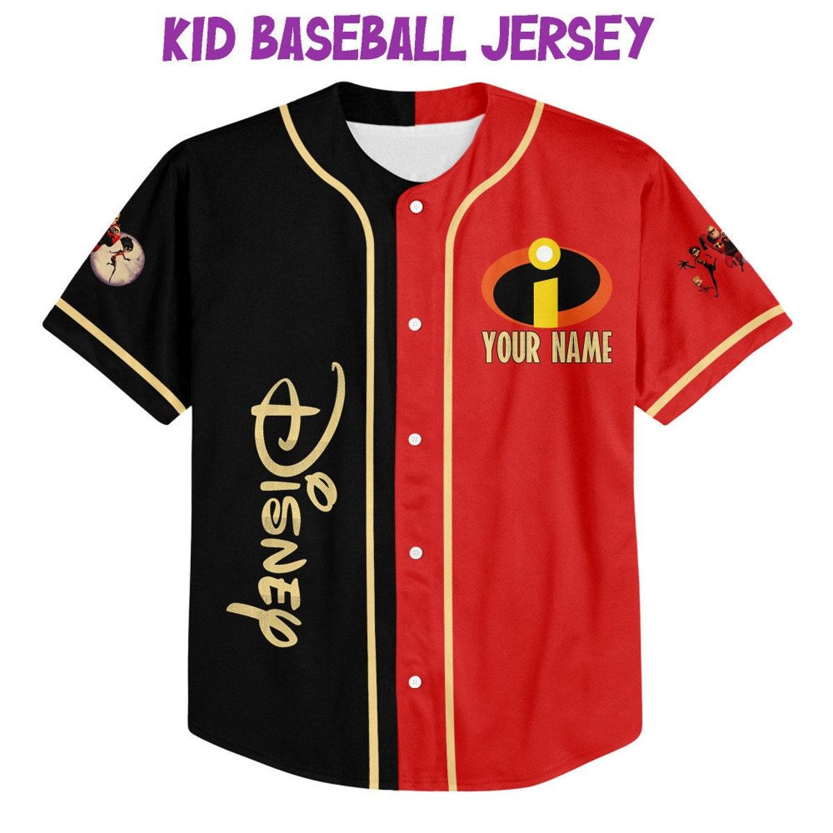 Personalized Disney The Incredibles Characters Awesome Baseball Jersey 2