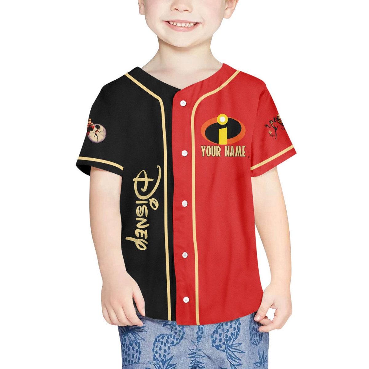 Personalized Disney The Incredibles Characters Awesome Baseball Jersey 4