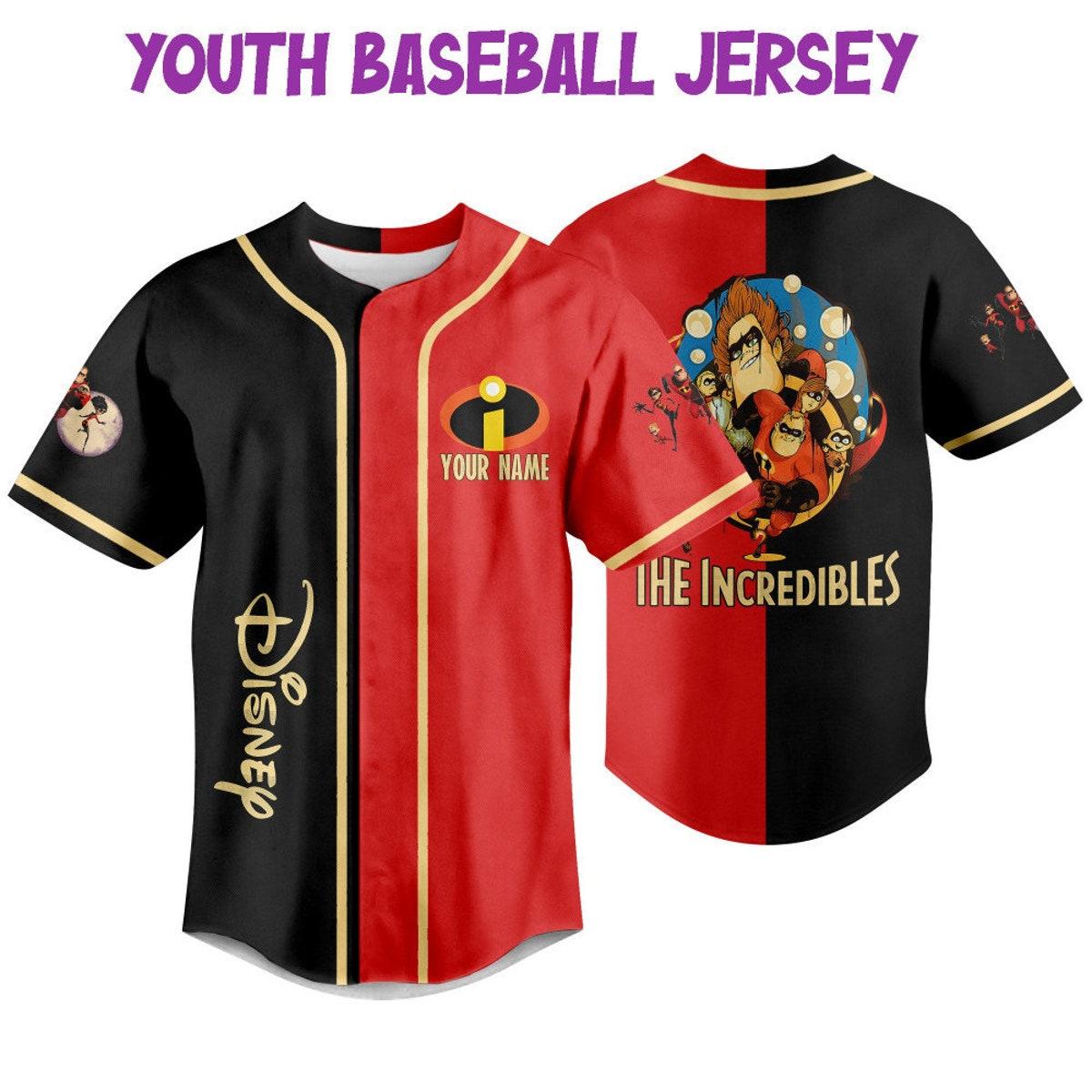 Personalized Disney The Incredibles Characters Awesome Baseball Jersey 5