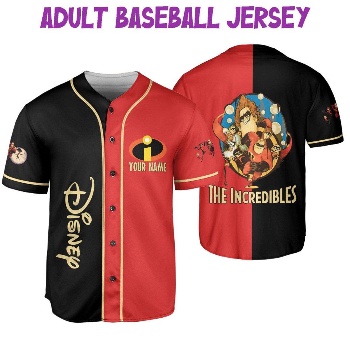 Personalized Disney The Incredibles Characters Awesome Baseball Jersey 6