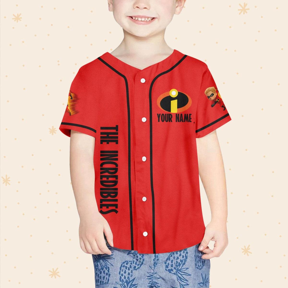 Personalized Disney The Incredibles Dash Baseball Jersey 4