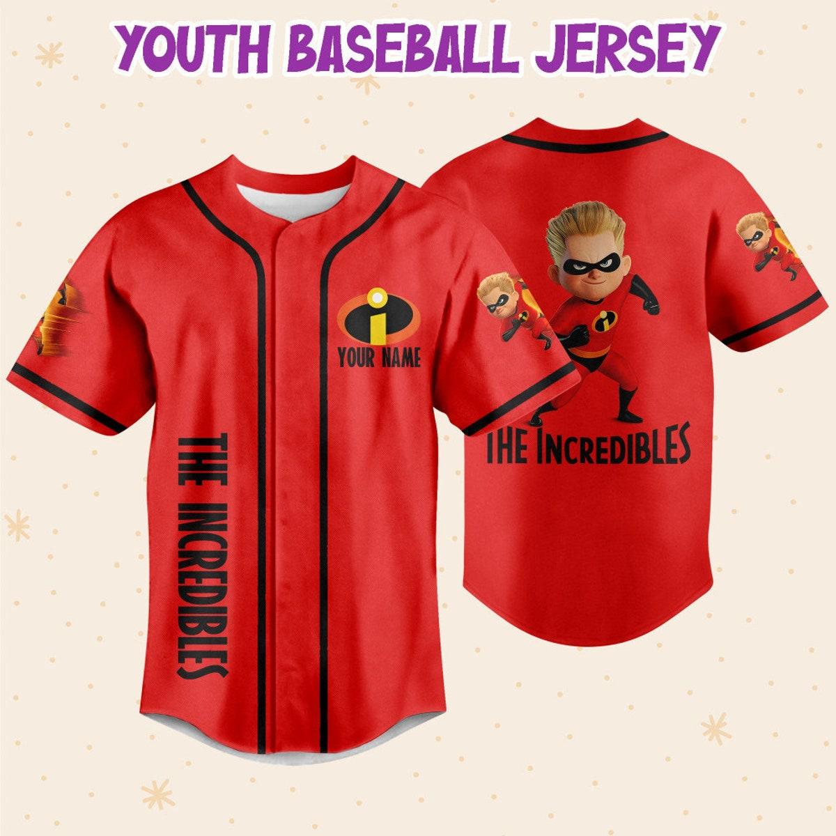 Personalized Disney The Incredibles Dash Baseball Jersey 5