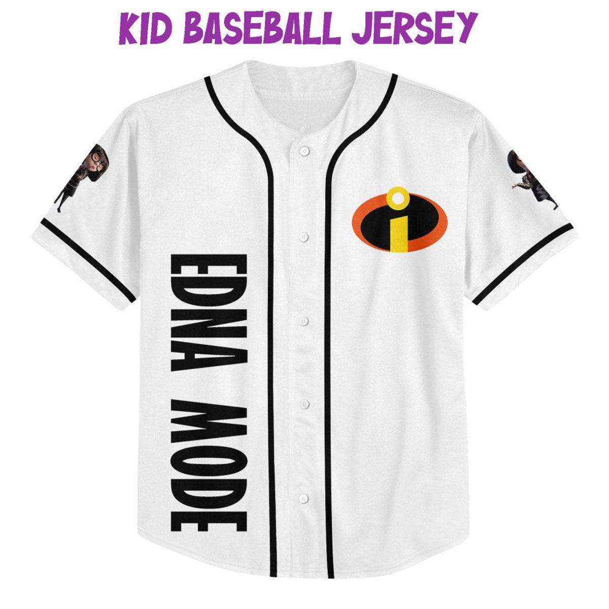 Personalized Disney The Incredibles Edna Mode Baseball Jersey 2