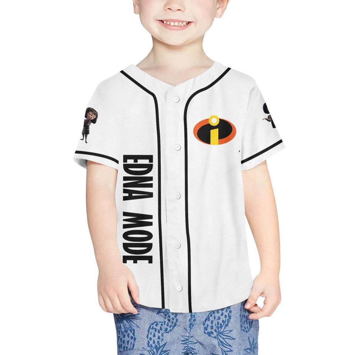 Personalized Disney The Incredibles Edna Mode Baseball Jersey 4