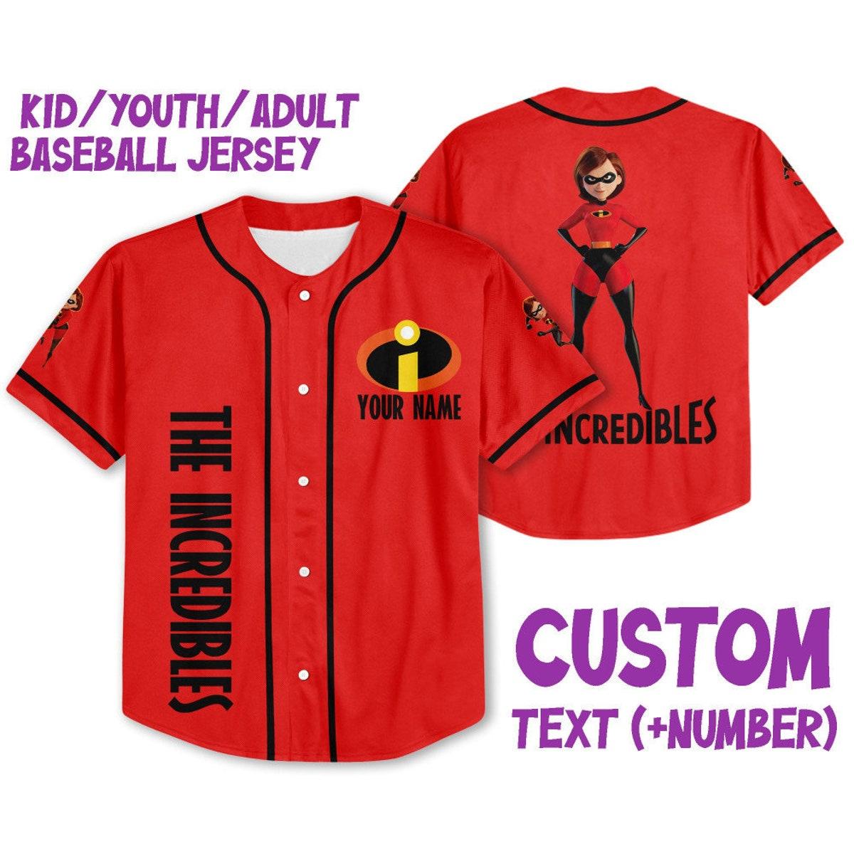 Personalized Disney The Incredibles Elastigirl Baseball Jersey 1