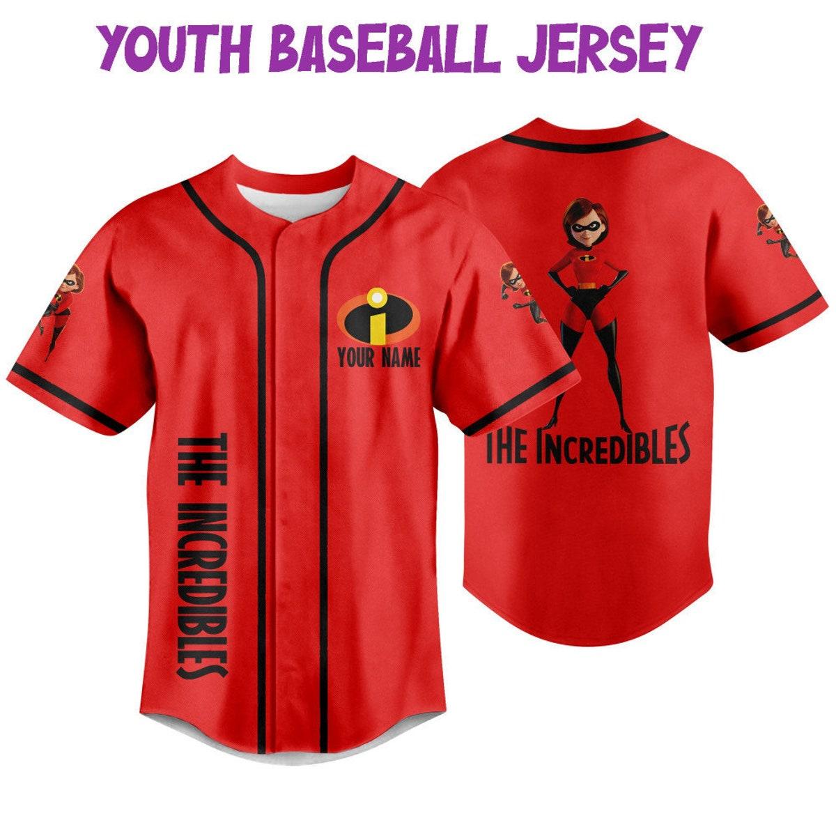 Personalized Disney The Incredibles Elastigirl Baseball Jersey 5