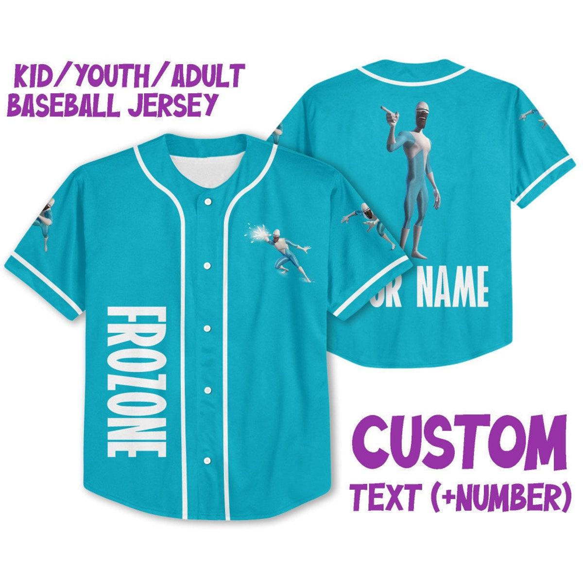 Personalized Disney The Incredibles Frozone Baseball Jersey 1