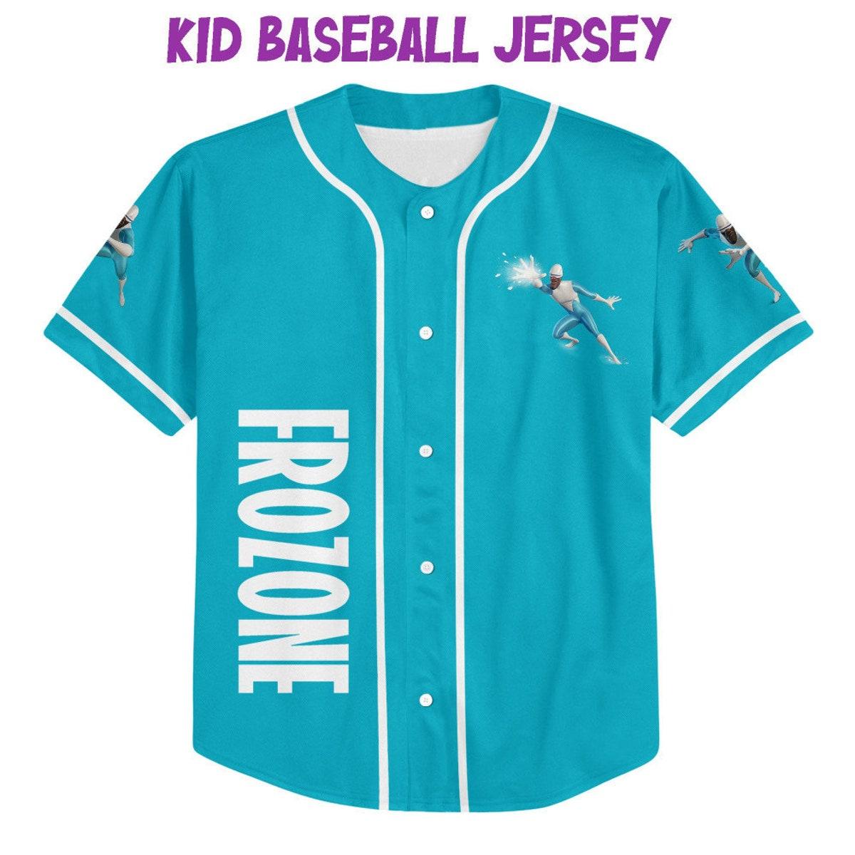 Personalized Disney The Incredibles Frozone Baseball Jersey 2