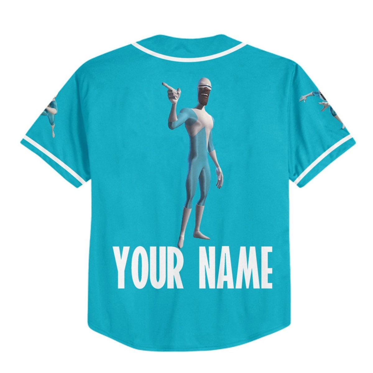 Personalized Disney The Incredibles Frozone Baseball Jersey 3