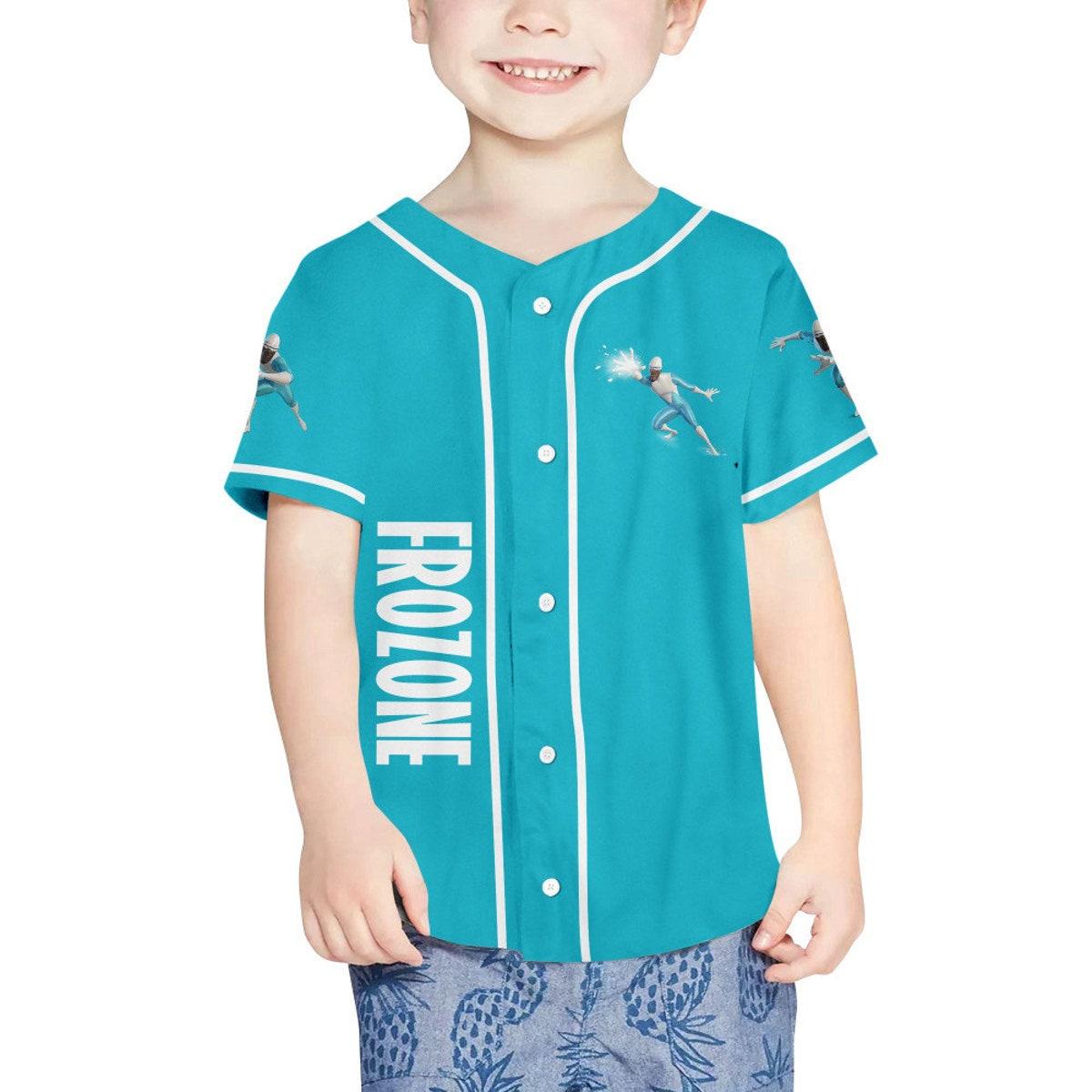 Personalized Disney The Incredibles Frozone Baseball Jersey 4