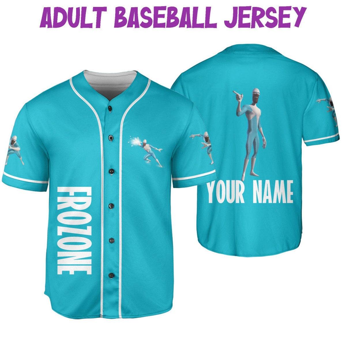 Personalized Disney The Incredibles Frozone Baseball Jersey 6