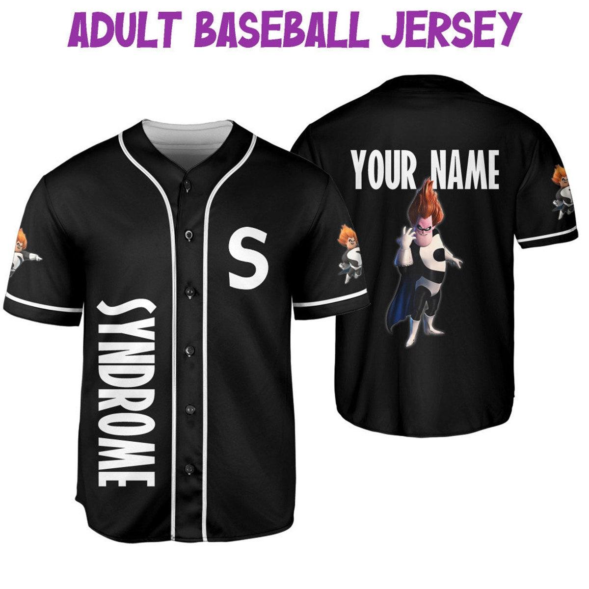 Personalized Disney The Incredibles Syndrome Baseball Jersey 6