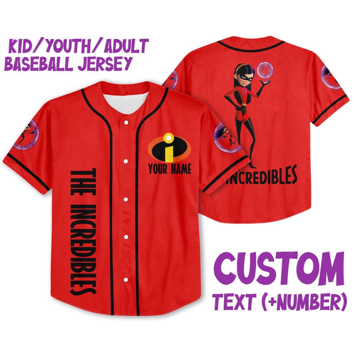 Personalized Disney The Incredibles Violet Parr Baseball Jersey 1