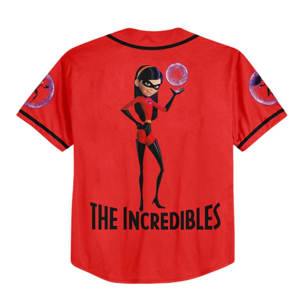 Personalized Disney The Incredibles Violet Parr Baseball Jersey 3