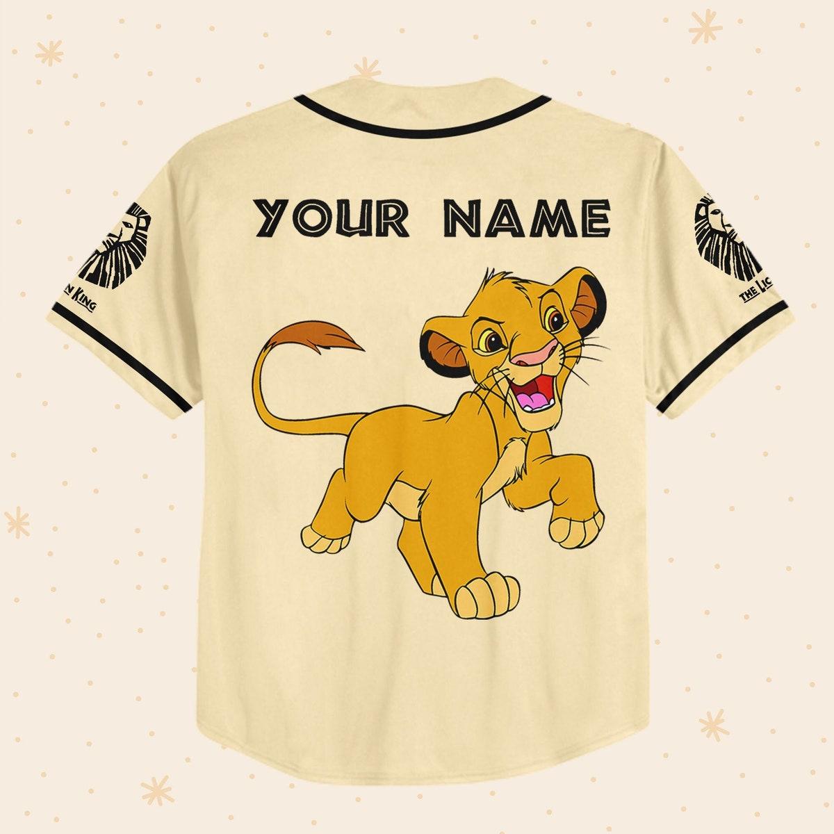 Personalized Disney The Lion King Baby Simba Custom Baseball Jersey 3