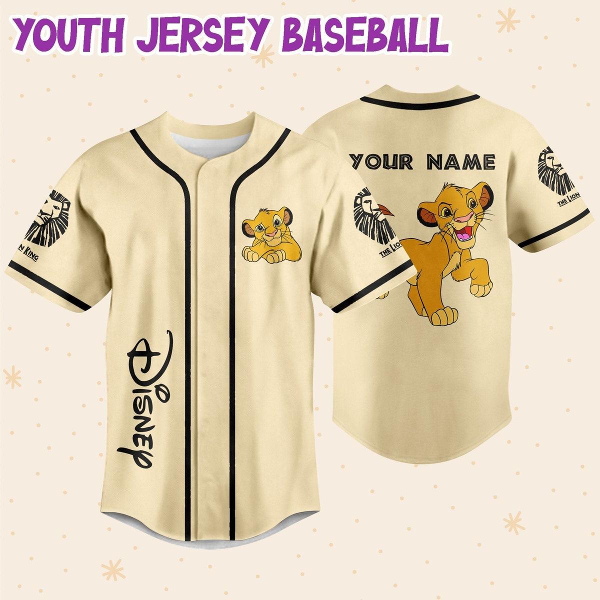 Personalized Disney The Lion King Baby Simba Custom Baseball Jersey 5